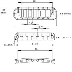 Lockbridge bridge and tailpiece                        